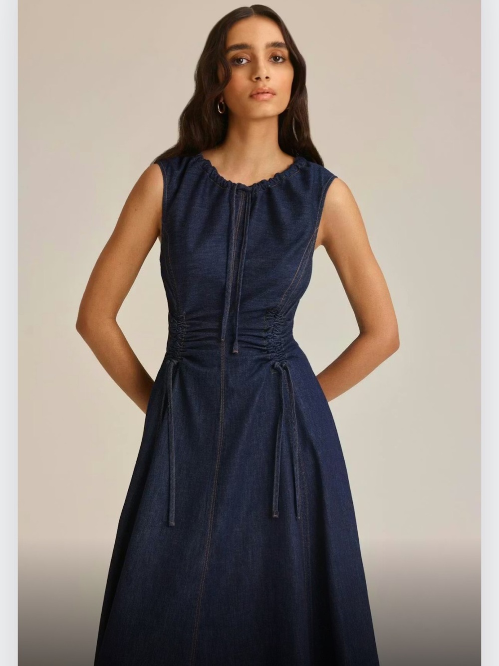 Indigo Denim Cargo Dress
